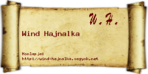 Wind Hajnalka névjegykártya