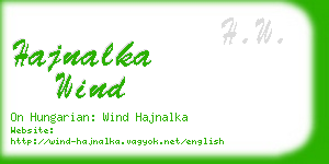 hajnalka wind business card